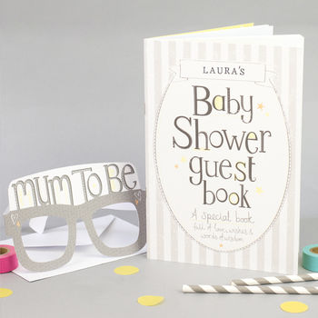 Personalised Baby Shower Soft Cover Guest Book, 6 of 8