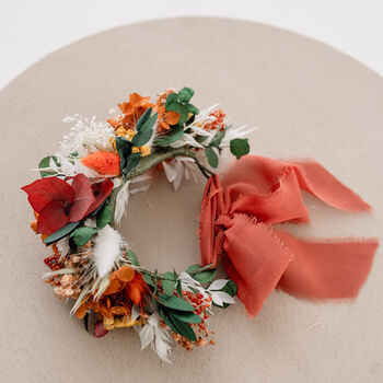 Sienna Autumnal Wedding Dried Flower Bridesmaid Corsage, 4 of 4