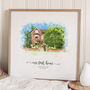 Personalised Watercolour House Portrait Housewarming Gift, First Home Gift, thumbnail 3 of 9