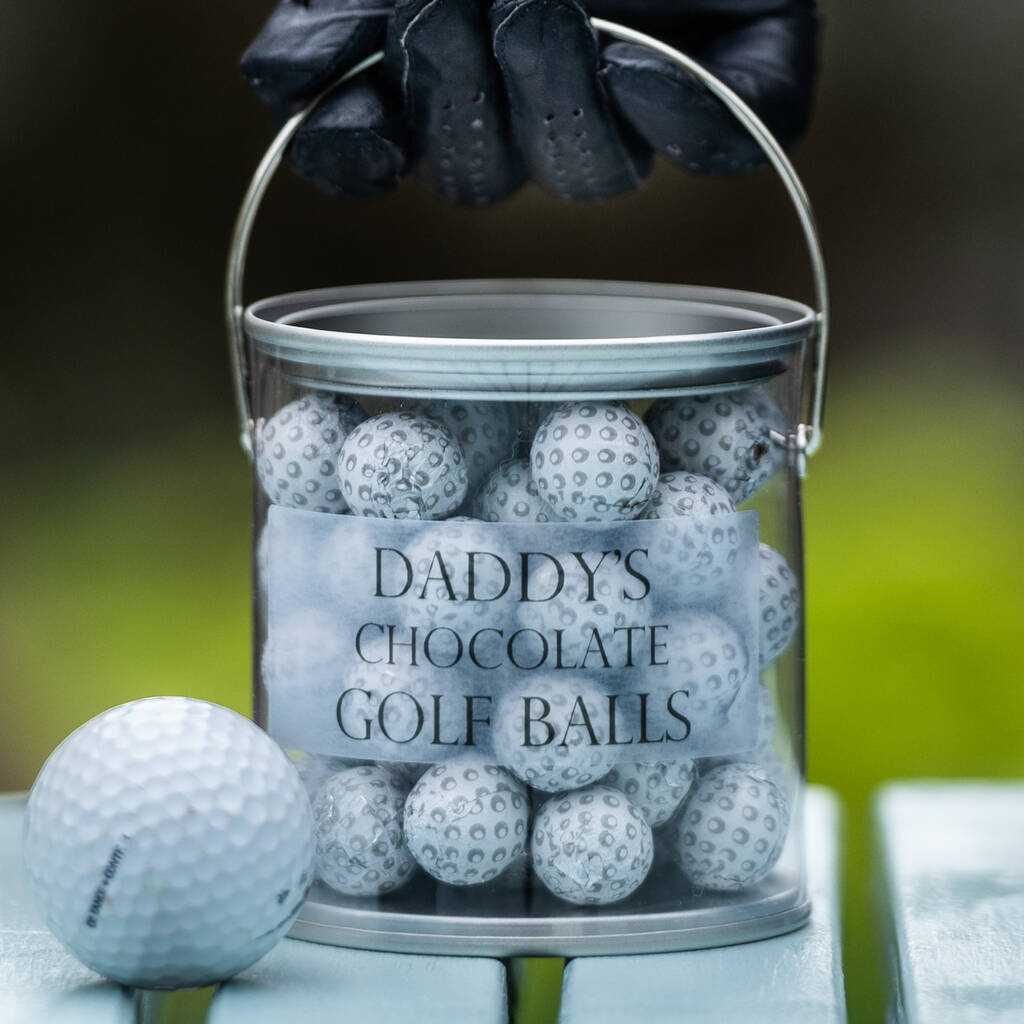 Personalised Gift Bucket Of Chocolate Golf Balls, 1 of 5