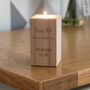 Personalised 5th Anniversary Wood Gift Candle Holder, thumbnail 2 of 7