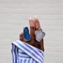 Ocean Blue 'Ultra Mega' Gold Plated Statement Ring, thumbnail 2 of 6