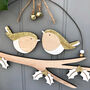Personalised Christmas Wooden Robin Pair Sign, thumbnail 3 of 3