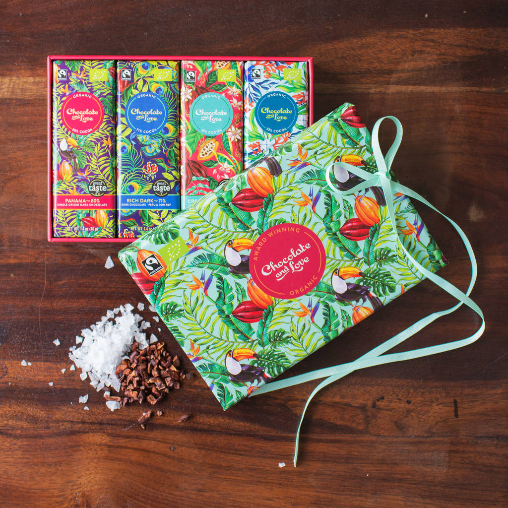 Panama Organic Fairtrade Mixed Chocolate Gift Box By Chocolate And Love ...