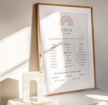 Personalised First Birthday Print, 2 of 2