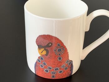 Red Lorry Parrot Print Illustrated Mug, 2 of 4