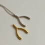 Personalised Wishbone Necklace Gold Vermeil / Sterling Silver, thumbnail 1 of 5