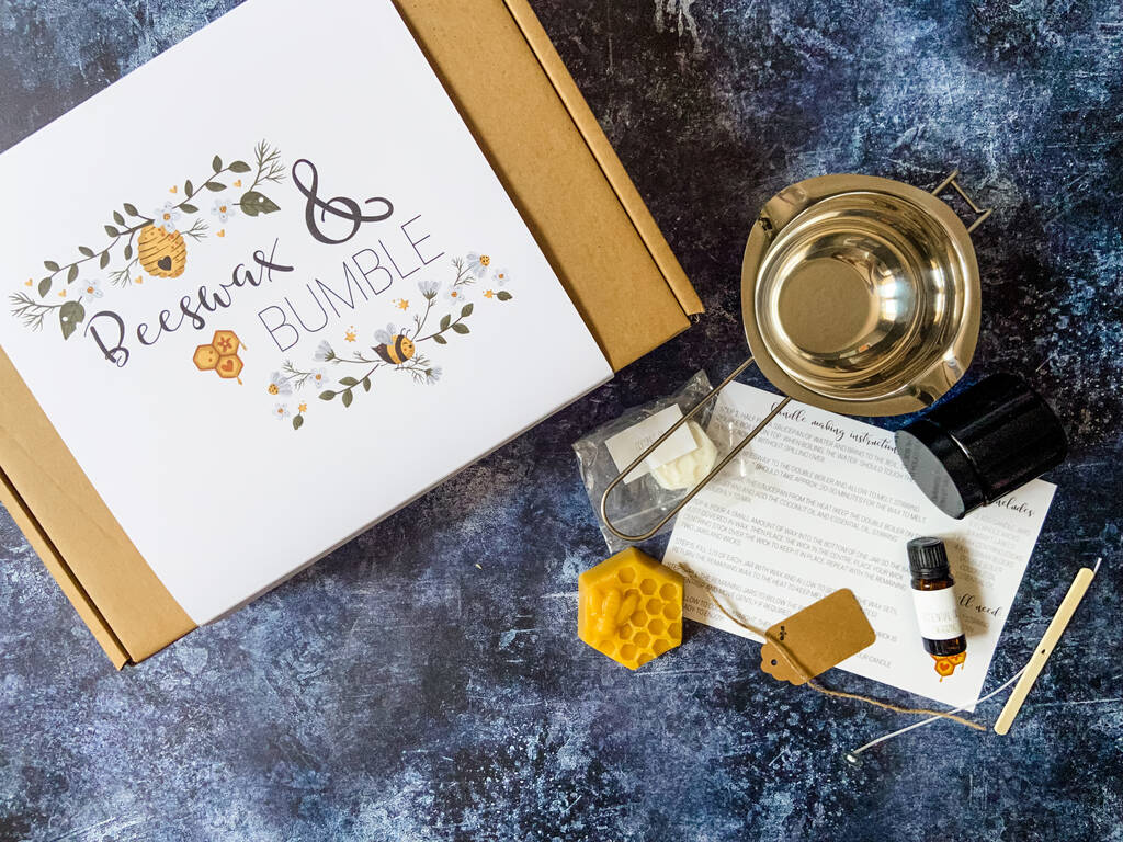 Make Your Own Beeswax Candle Kit Three Candle Set By The Crafting