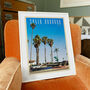 Personalised Santa Barbara Vintage Style Travel Print, thumbnail 1 of 3