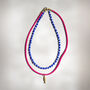 Blue Stripe Bead And Fish Rope Necklace Set Of Two, thumbnail 2 of 3