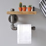 Industrial Toilet Roll Holder And Shelf, thumbnail 1 of 3