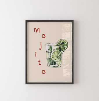 Mojito Cocktail Wall Art Print, 2 of 2