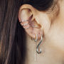 Sterling Silver Spiral Drop Earrings, thumbnail 6 of 9