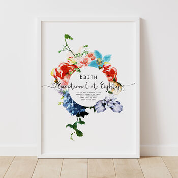 Personalised 40th/ 50th And Fabulous Birthday Print, 4 of 8