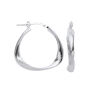 Astra Geometric Twist Sterling Silver Hoops, thumbnail 1 of 2