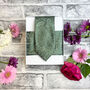 Dark Sage Paisley Wedding Tie Set, thumbnail 5 of 6