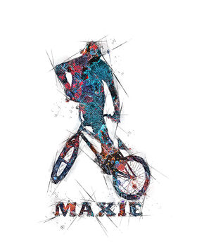 Personalised Bmx Sketch Style Poster, 4 of 5