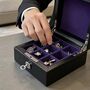 Personalised Hand Finished Leather Cufflink Box, thumbnail 3 of 10