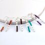 Mismatched Sterling Silver And Precious Stone Drop Earrings, thumbnail 3 of 9
