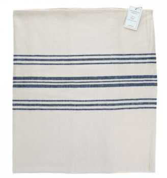 Pure Belgian Blue Stripe Linen Tablecloth, 3 of 3
