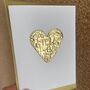 Personalised Gold Foil Heart Mum Birthday Card, thumbnail 11 of 12