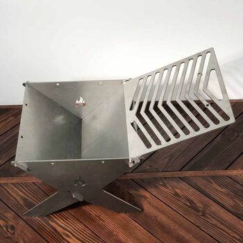 Personalised Couples 11th Steel Anniversary Fire Pit, 6 of 8