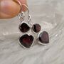 Red Garnet Sterling Silver Earrings, thumbnail 2 of 12