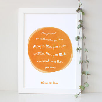'Winnie The Pooh' Watercolour Quote Print, 5 of 10