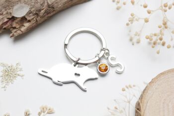 Personalised Cute Rat Keyring Rat Lover Gift. Rat Mom Gift, 2 of 8