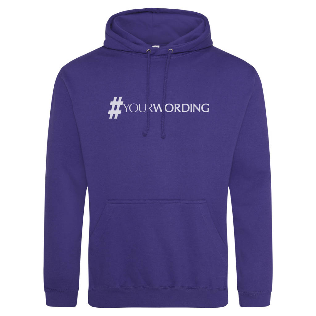 Personalised Adult Hashtag Hoodie By Flaming Imp | notonthehighstreet.com