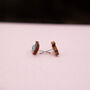 Inky Kingfisher Birch Hypoallergenic Tiny Stud Earrings, thumbnail 9 of 9