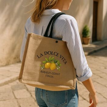La Dolce Vita Lemon Tote Bag, 3 of 6