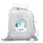 Personalised The Snowman Silver Pom Pom Sack, thumbnail 2 of 3