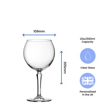 Personalised Age Is Just A Number Gin Glass For Nan, 6 of 8