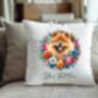 Personalised Chow Chow Summer Floral Dog Wreath Cushion And Mug Gift Bundle, thumbnail 4 of 4