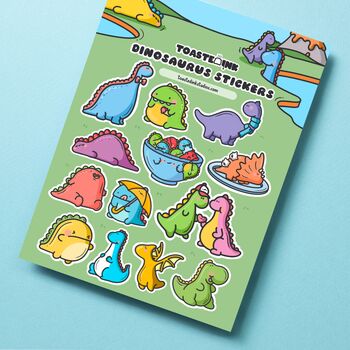 Dinosaur Sticker Sheet | Cute Stickers, 5 of 5