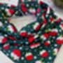 Green Festive Puddings Christmas Dog Bandana, thumbnail 2 of 2