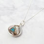 Sterling Silver Opal Turquoise Gemstone Necklace, thumbnail 1 of 4