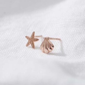 Starfish And Shell Stud Earrings, 4 of 10
