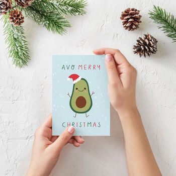 10 Vegan Funny Pun Joke Vegetarian Christmas Cards, 3 of 9