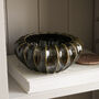 Dark Green Ribbed Decorative Bowl, thumbnail 3 of 4