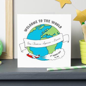 Personalised Welcome To The World Baby Card, 2 of 2