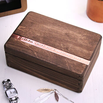 Personalised Wooden Anniversary Keepsake Box, 7 of 11