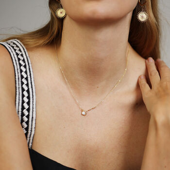 Mama Pendant Necklace With Opal Stone, 3 of 5
