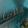 Cocktails Gold Wire Word Sign, thumbnail 2 of 3