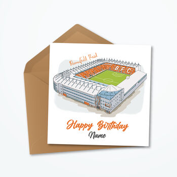 Blackpool Fc Personalised Birthday Card, 2 of 4