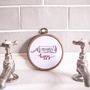 Toothpaste Kisses Embroidery Hoop Couple Gift, thumbnail 2 of 4