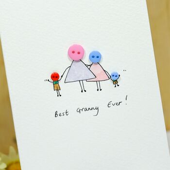 Personalised 'Button Mummy' Handmade Card, 5 of 12