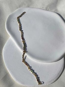 Disco Dots Diamond Emerald And Sapphire Tennis Bracelet, 5 of 8