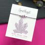 Adjustable Crystal Bracelet Amethyst, thumbnail 1 of 1
